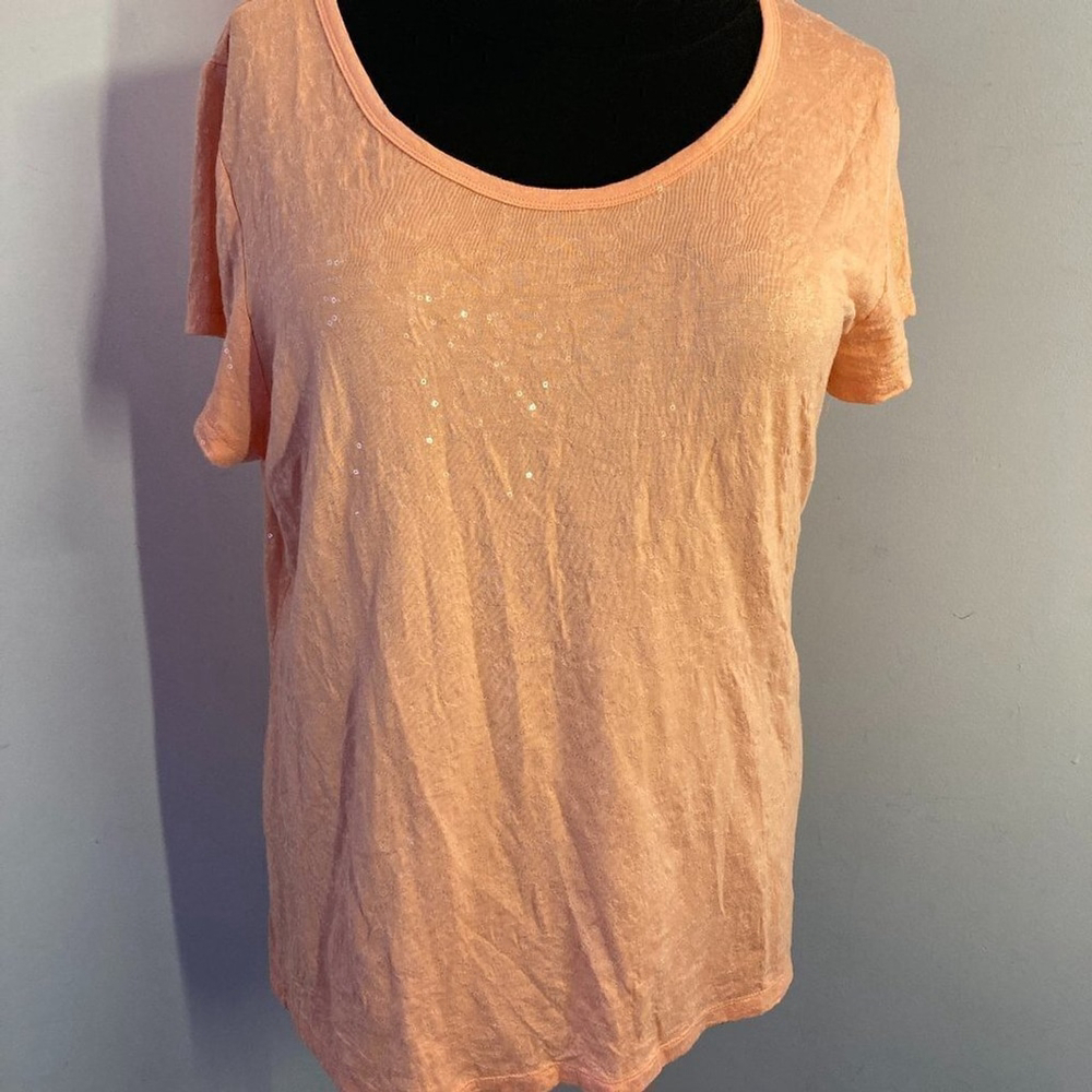 Isaac Mizrahi Tee Shirt, Sequins, EUC, Size XL